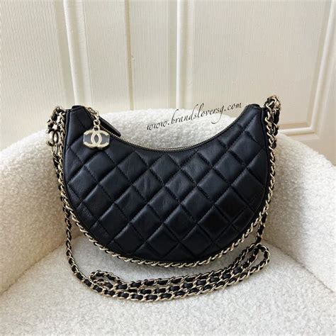 chanel crescent moon bag|best crescent leather bag.